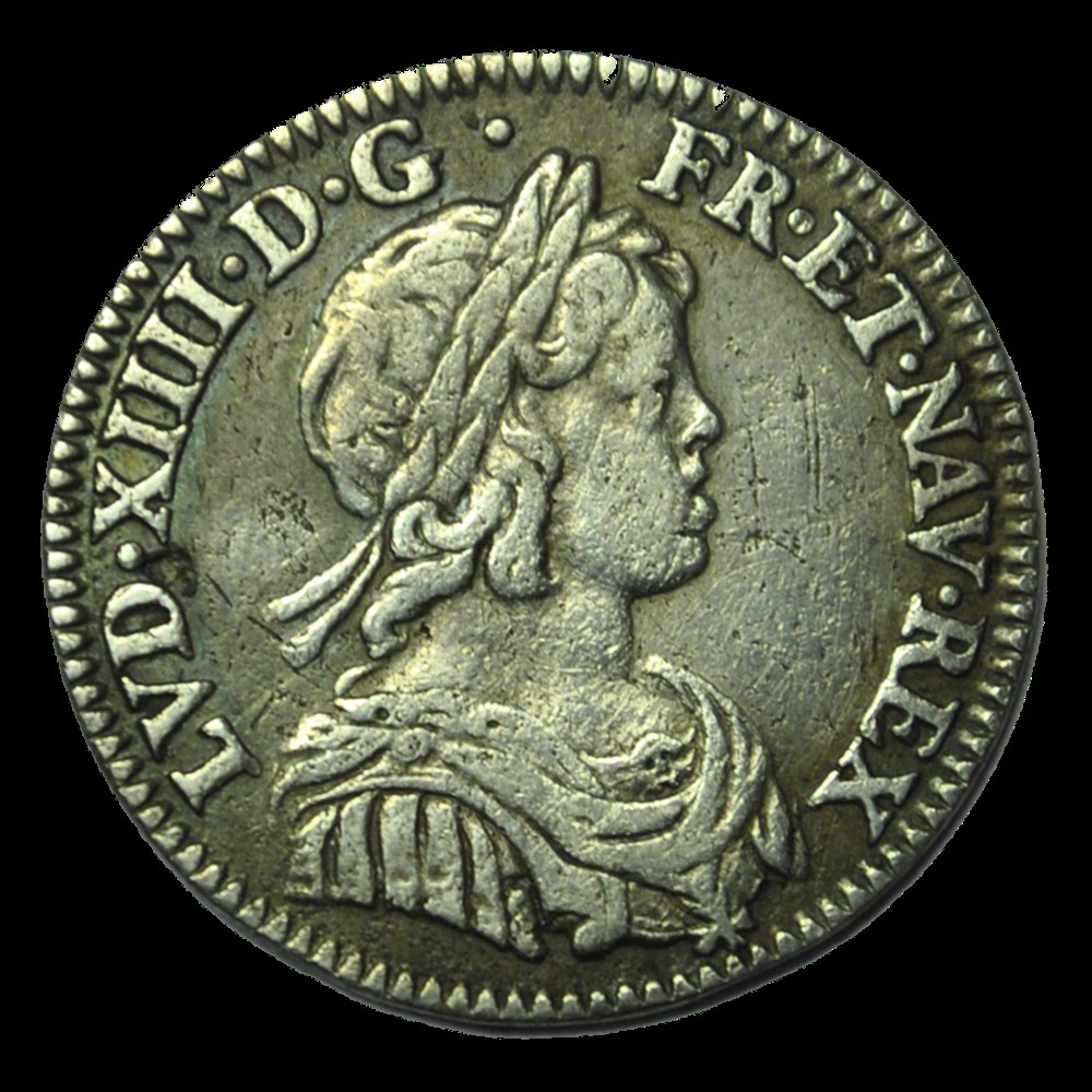 monnaies louis xiv douzieme ecu a la meche courte 1643