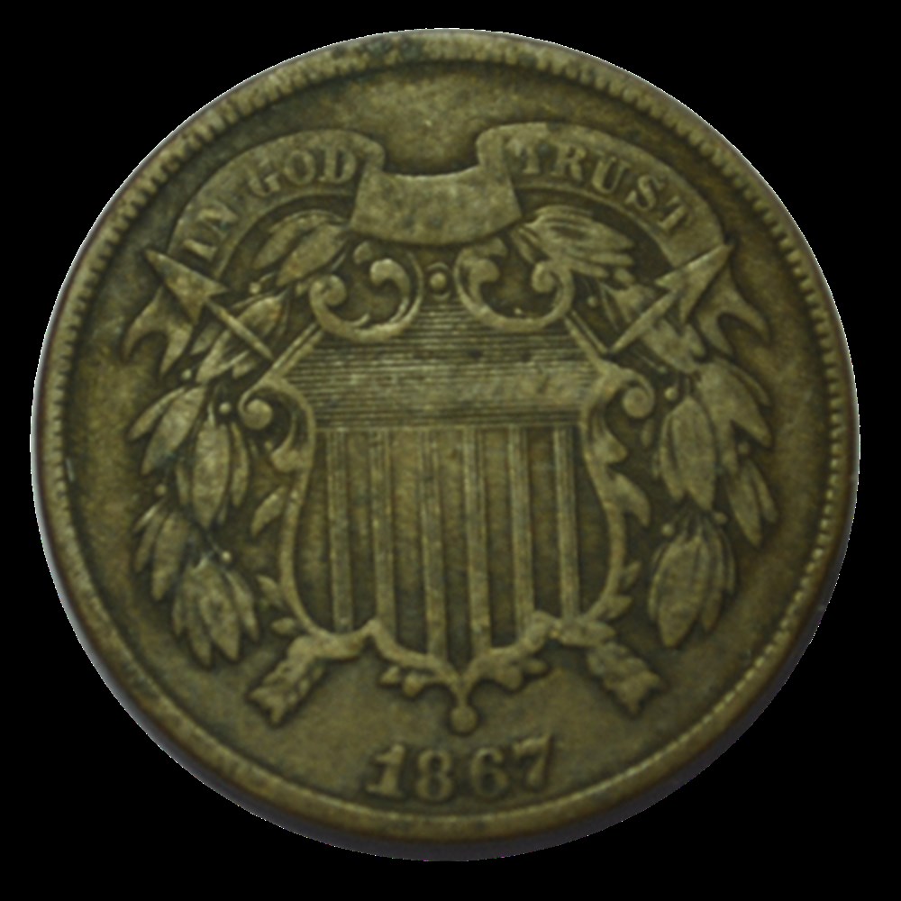 2 Cents Bouclier 1867 Philadelphie monnaies 2 cents bouclier 1867 philadelphie