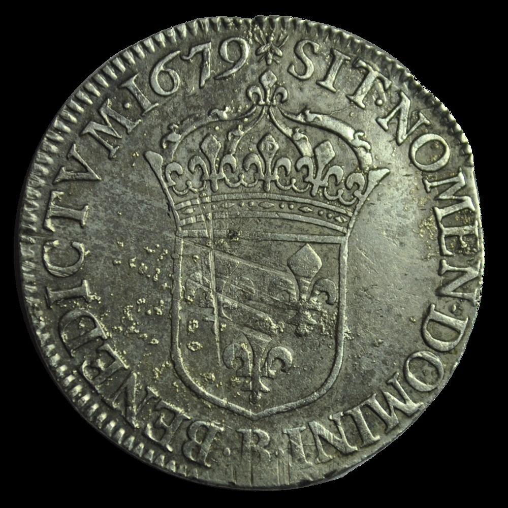 Louis XIV 1/2 Ecu à la cravate 1679 B monnaies louis xiv 1 2 ecu a la cravate 1679 b