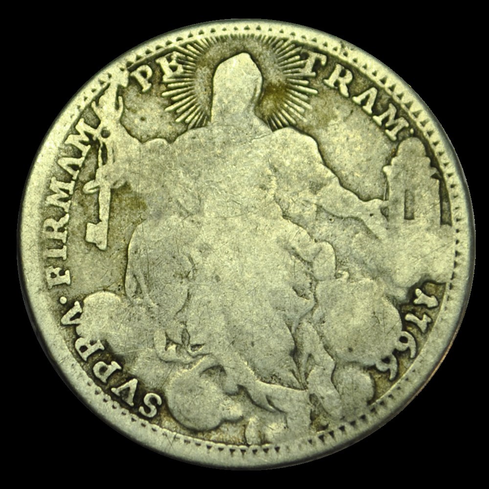 Clement XIII doppia giulio 1766 monnaies clement xiii doppia giulio 1766