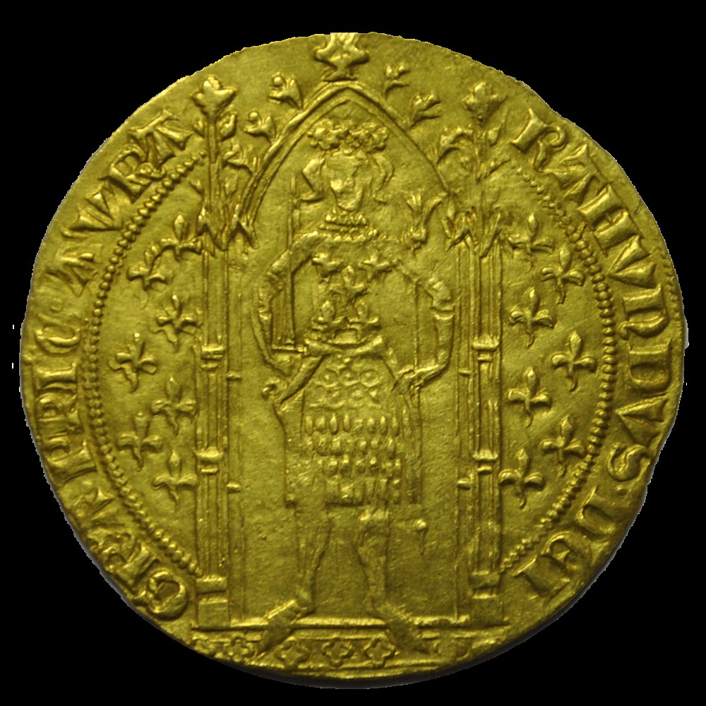 Comte d'orange Raymond IV franc à pied 1365 monnaies comte orange raymond iv franc a pied 1365