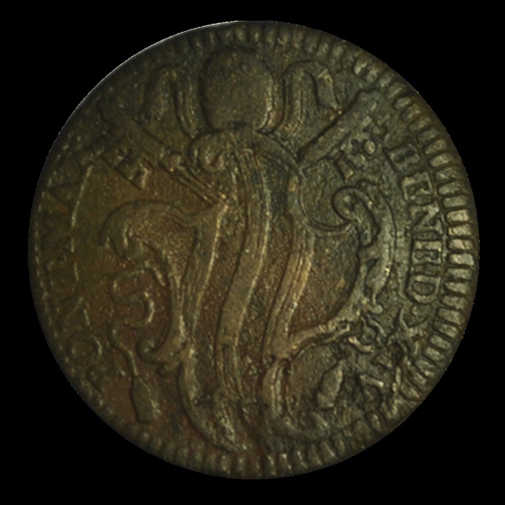 Benoit XIV Baiocco 1756 monnaies benoit xiv baiocco 1756