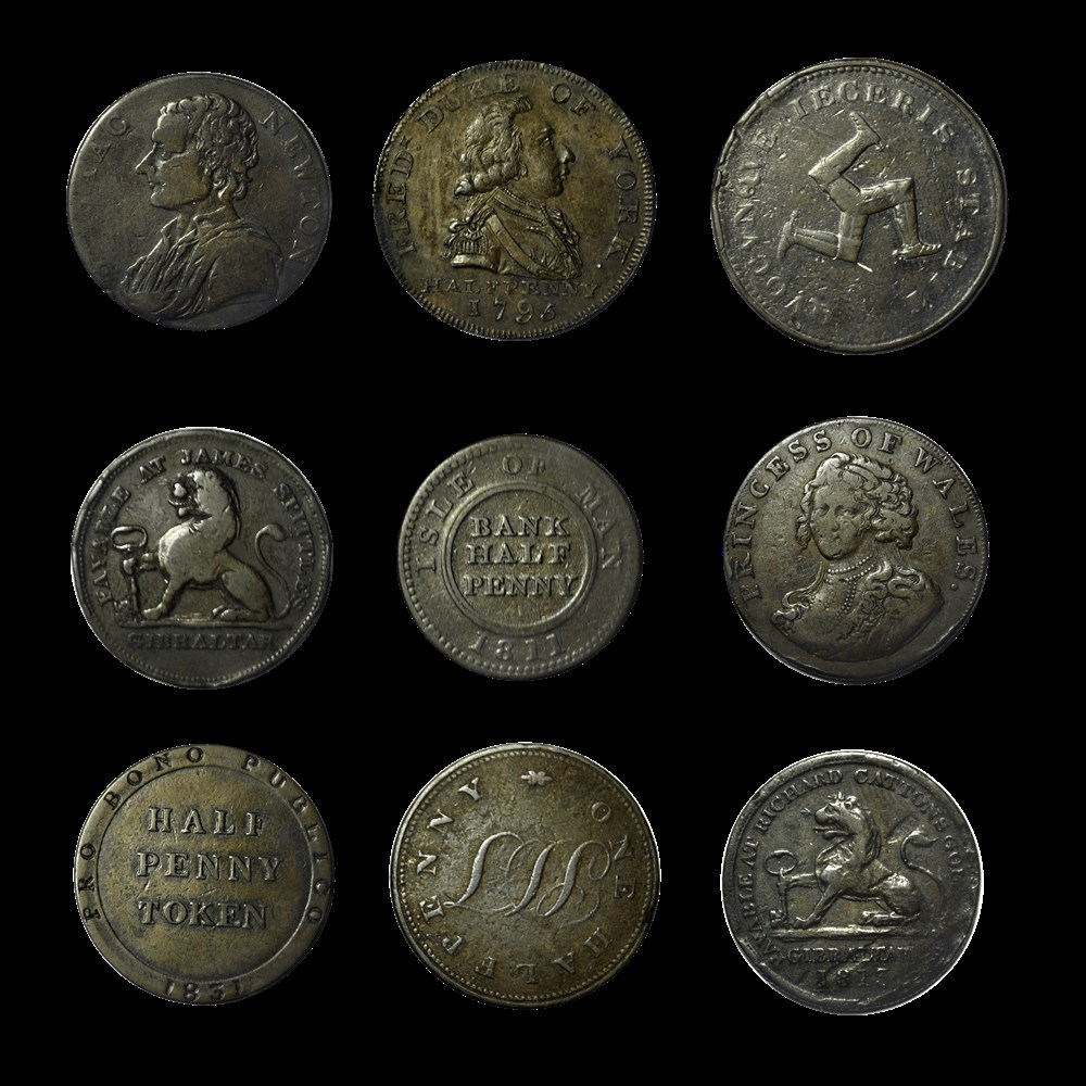 Lot de 10 Token Anglais du 18/19ème siècle monnaies lot de 10 token anglais du 18 19eme siecle