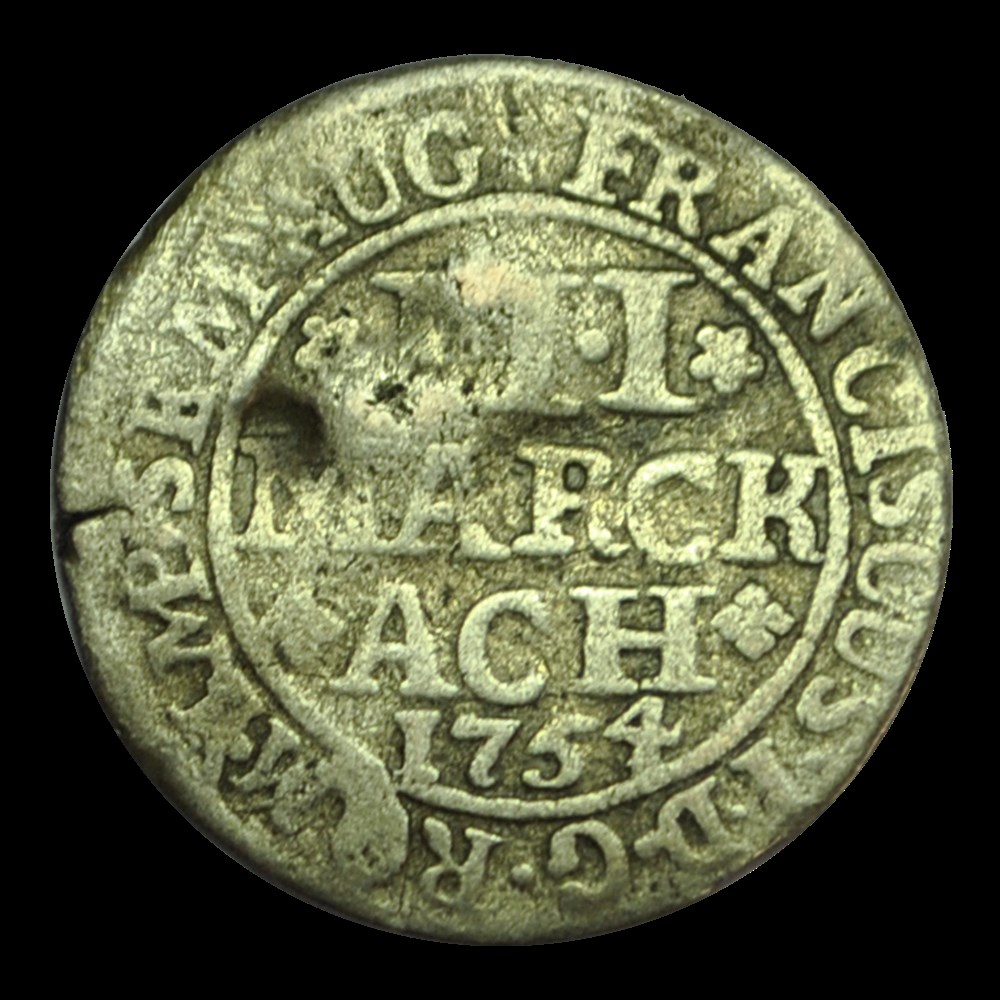 ALLEMAGNE - AIX-LA-CHAPELLE 3 Marck ville de Aachen 1754 monnaies allemagne aix la chapelle 3 marck ville de aachen 1754