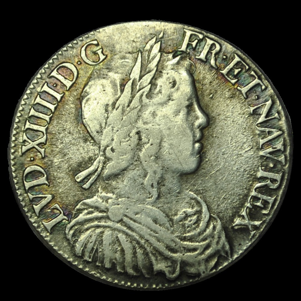 Louis XIV demi-écu à la meche longue 1649 G monnaies louis xiv demi ecu a la meche longue 1649 g