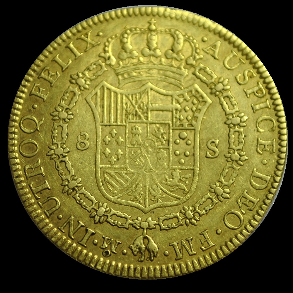 8 Escudos or Charles III d’Espagne 1785 Mexico monnaies 8 escudos or charles iii d espagne 1785 mexico