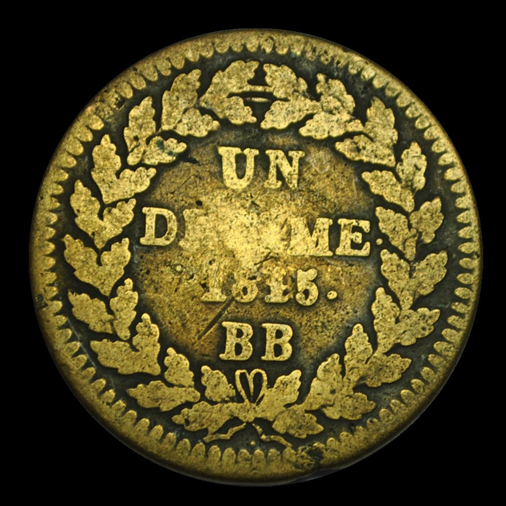 Un décime à l’L couronnée 1815 BB monnaies un decime a l l couronnee 1815 bb