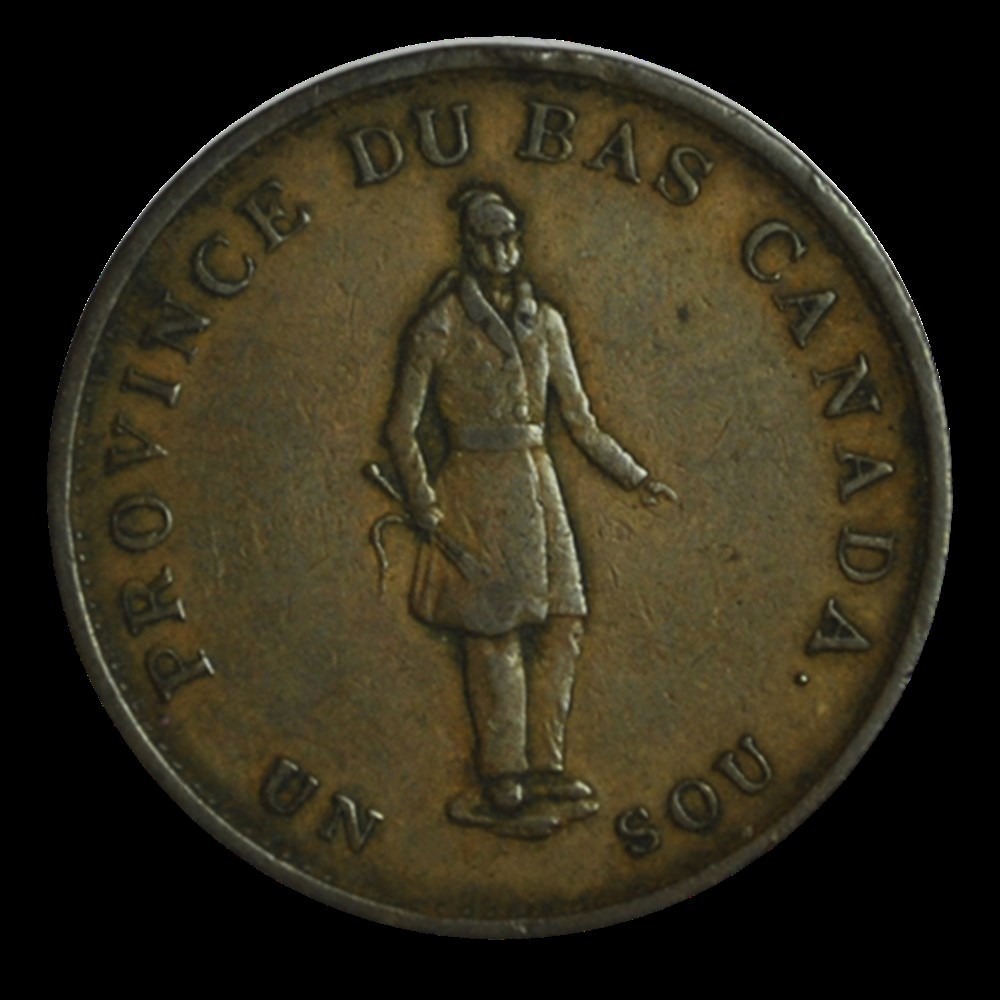 Token Half-Penny bas Canada 1837 monnaies token half penny bas canada 1837