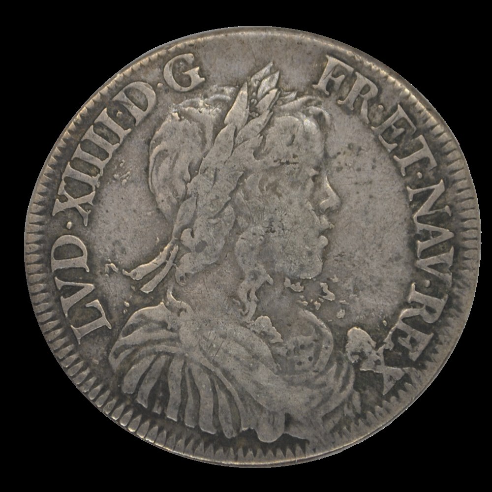Louis XIV Demi-ecu à la meche longue 1651 G monnaies louis xiv demi ecu a la meche longue 1651 g