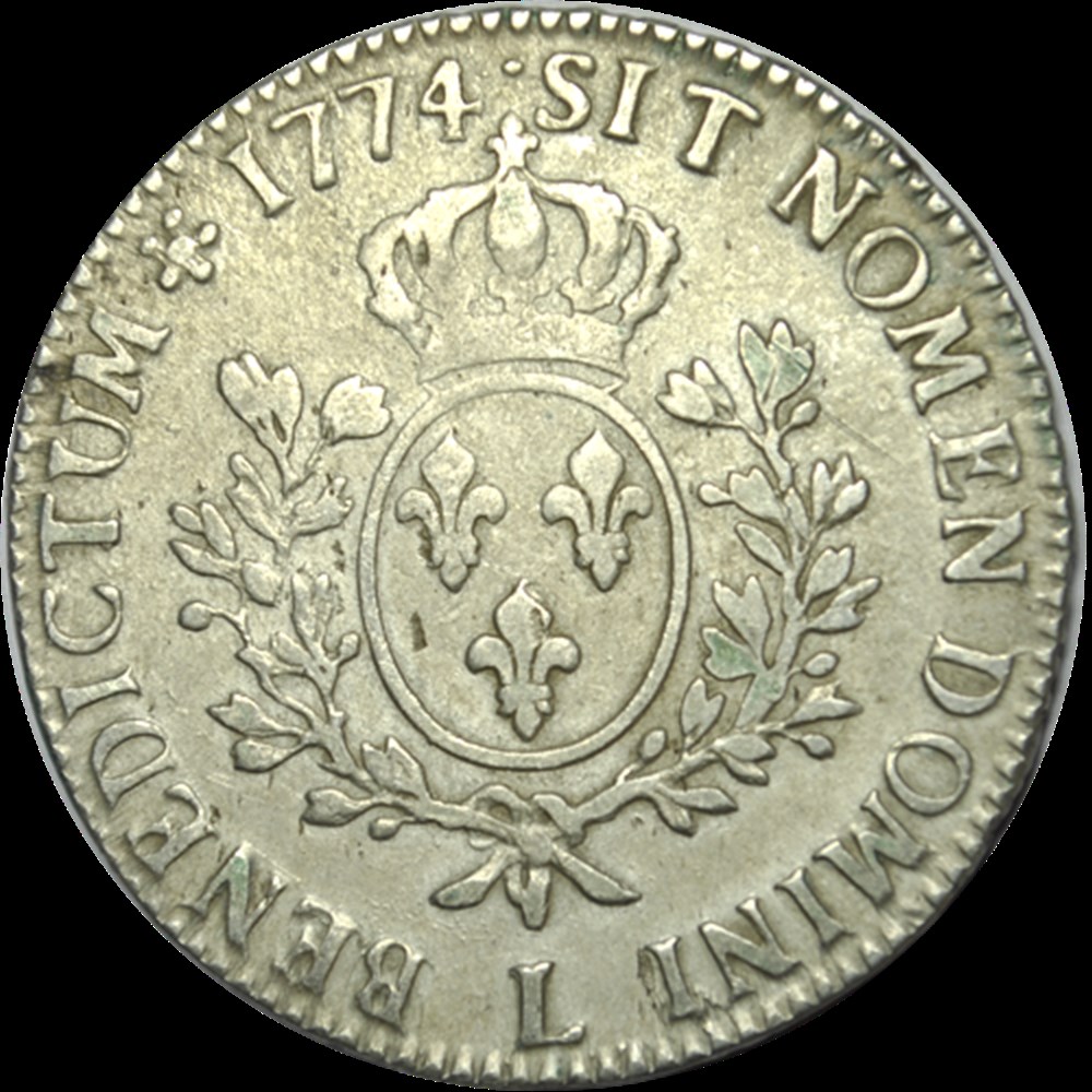 Ecu A La Vieille Tete Louis XV 1774 L monnaies ecu a la vieille tete louis xv 1774 l