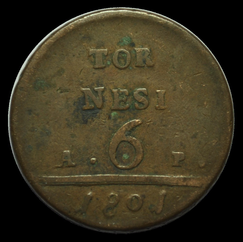 ROYAUME DE NAPLES 6 Tornesi Ferdinand IV, Roi des deux Siciles 1801 monnaies royaume de naples 6 tornesi ferdinand iv roi des deux siciles 1801