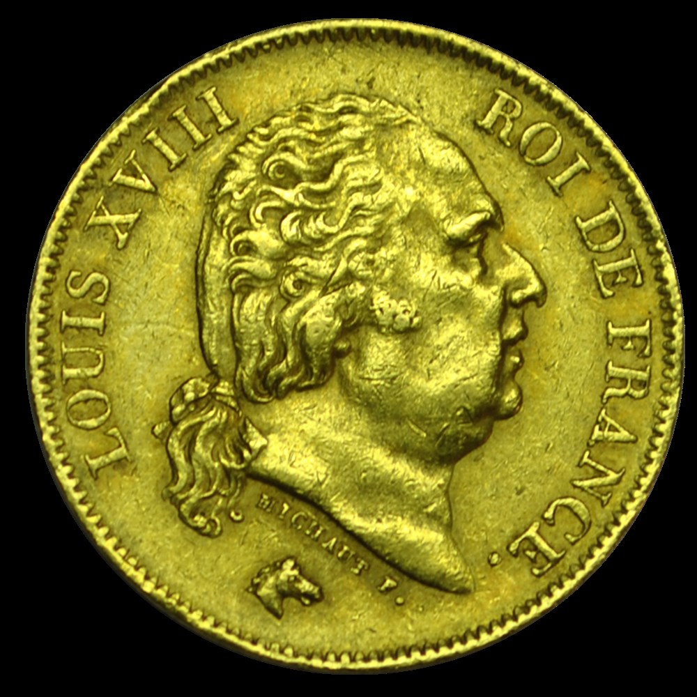 40 Francs Louis XVIII 1816L monnaies 40 francs louis xviii 1816l