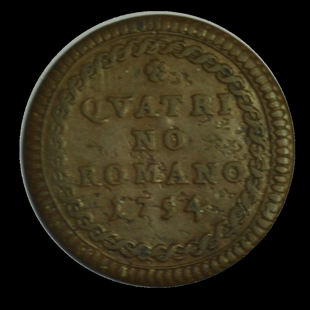 Benoit XIV Quattrino 1755 monnaies benoit xiv quattrino 1755