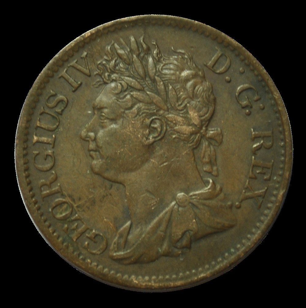 monnaies georges iv demi penny 1822