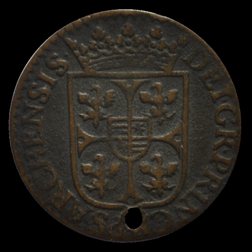 Ardennes-Arches-Charleville - Charles Ier de Gonzague Liard 1614 monnaies ardennes arches charleville charles ier de gonzague liard 1614