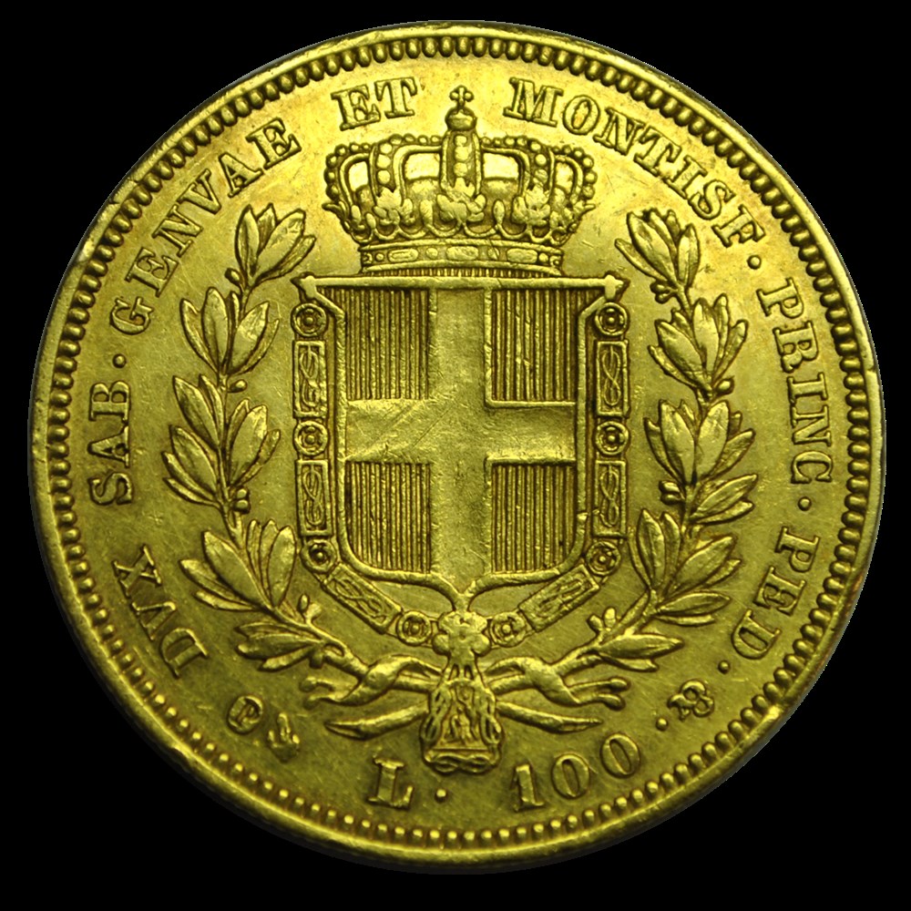 100 Lire Charles-Albert roi de Sardaigne 1832 monnaies 100 lire charles albert roi de sardaigne 1832
