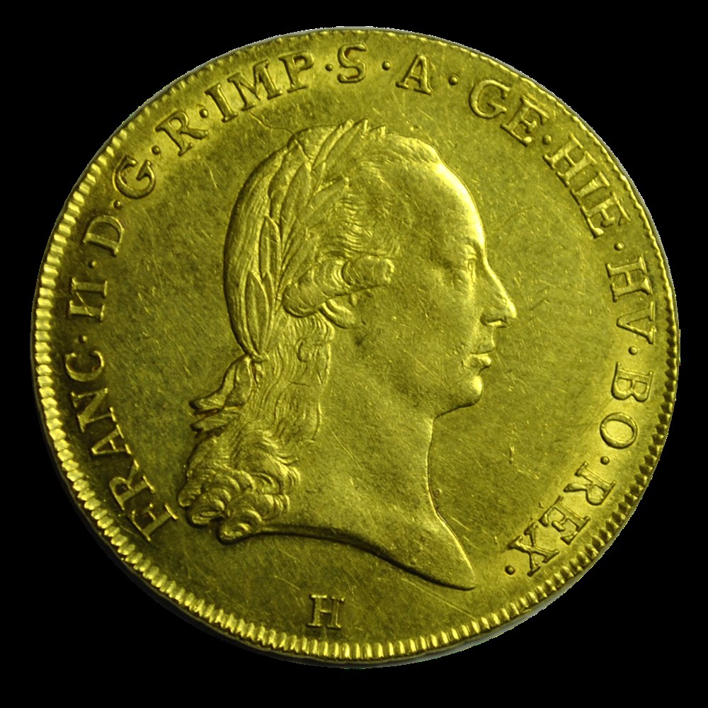 Pays-Bas Autrichien Francois II souverain or 1793H monnaies pays bas autrichien francois ii souverain or 1793h