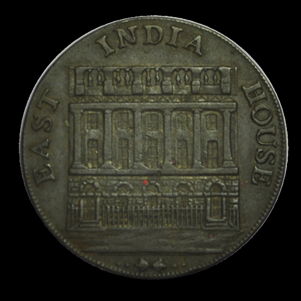 East India House , half penny token 1793 monnaies east india house half penny token 1793