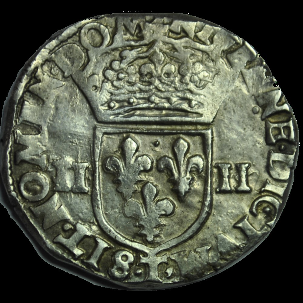 HENRI IV 1/4 d'écu, croix feuillue de face 1607 T monnaies henri iv 1 4 ecu croix feuillue de face 1607 t