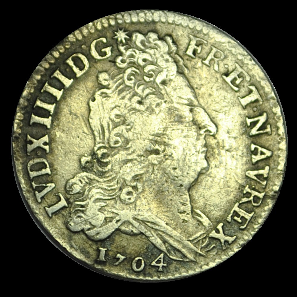 LOUIS XIV Dix sols aux insignes 1704 A monnaies louis xiv dix sols aux insignes 1704 a