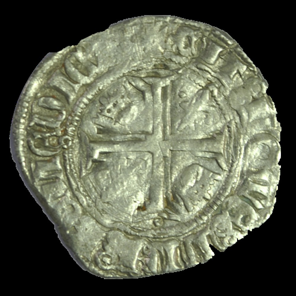 CHARLES VI Blanc guénar , Tournais (6) monnaies charles vi blanc guenar tournais 6