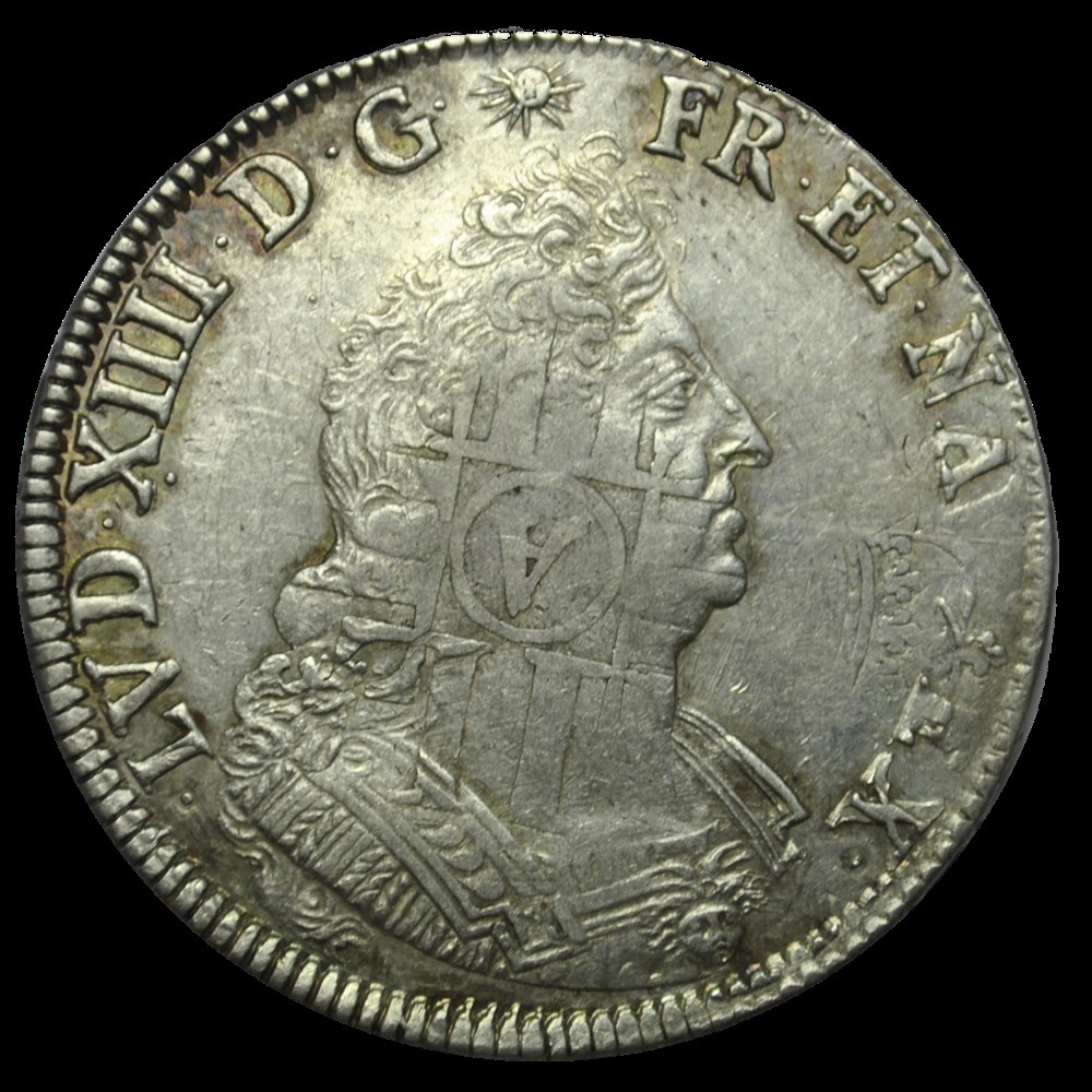 Louis XIV ecu aux palmes 1693 W monnaies louis xiv ecu aux palmes 1693 w
