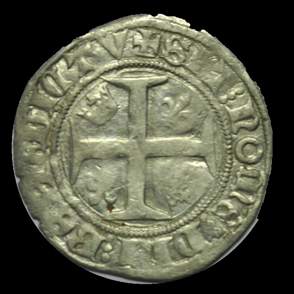 CHARLES VI Blanc guénar , Tournais (11) monnaies charles vi blanc guenar tournais 11