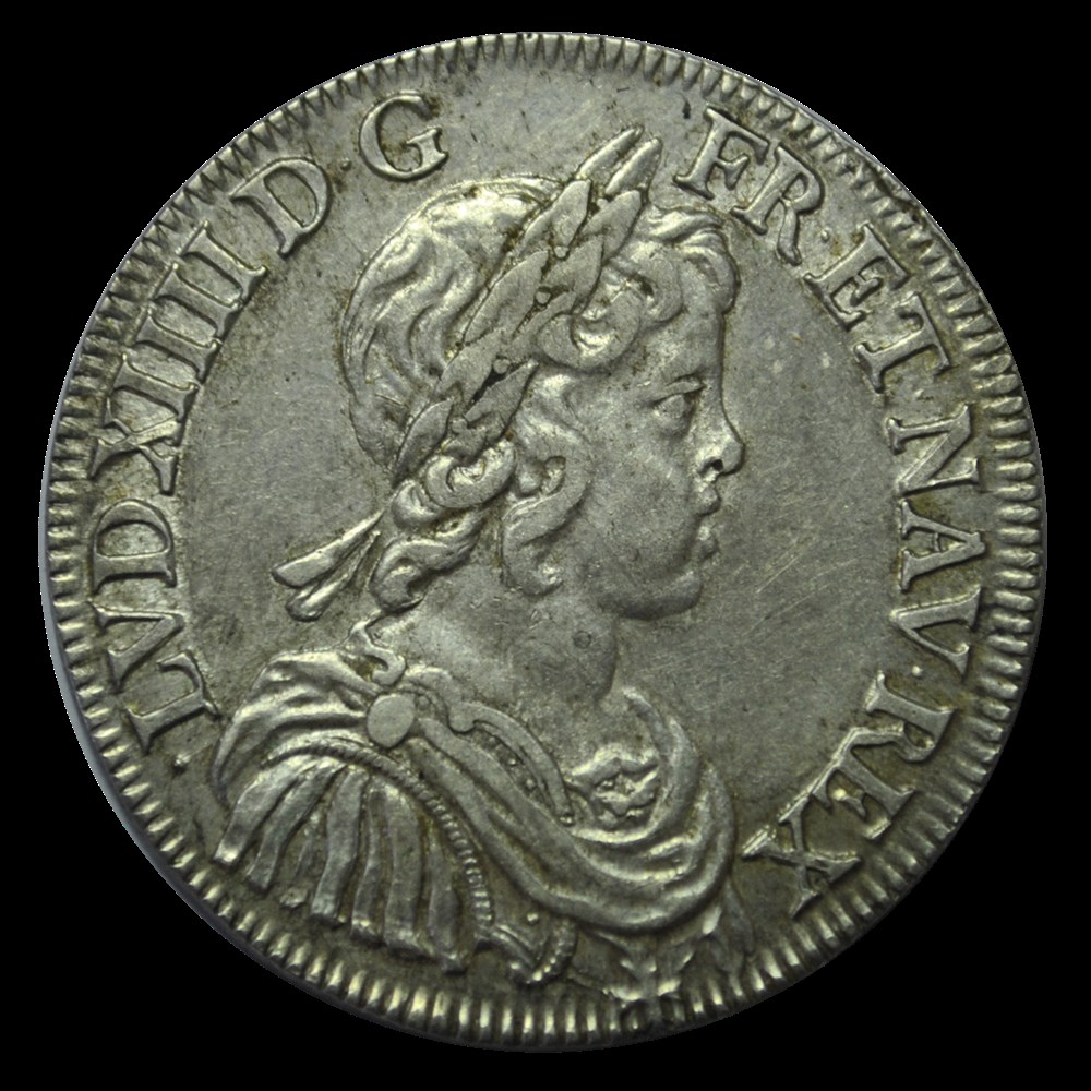 LOUIS XIV Demi-écu à la mèche courte 1644 Paris monnaies louis xiv demi ecu a la meche courte 1644 paris