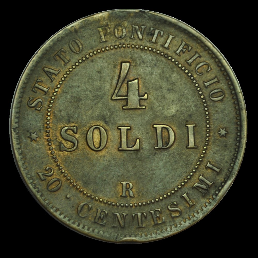 Pie IX 4 Soldi 1867 monnaies pie ix 4 soldi 1867
