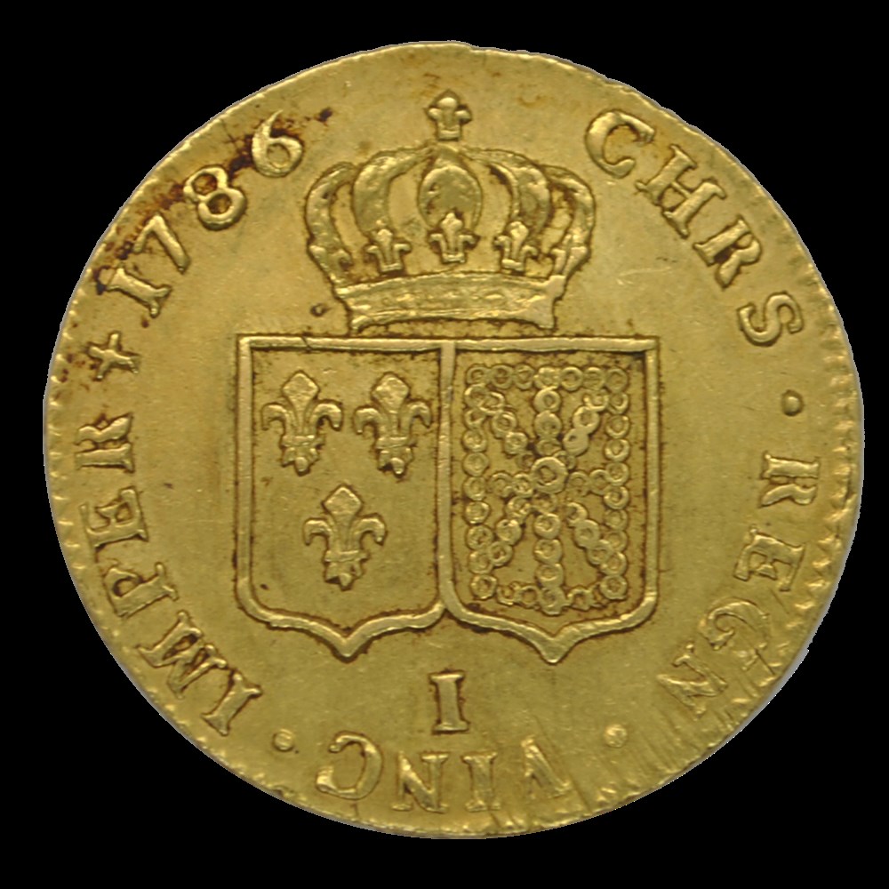Louis XVI Double louis d'or 1786 I monnaies louis xvi double louis or 1786 i