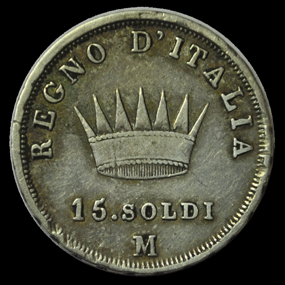 Italie Napoleon I er 15 soldi 1808 M monnaies italie napoleon i er 15 soldi 1808 m