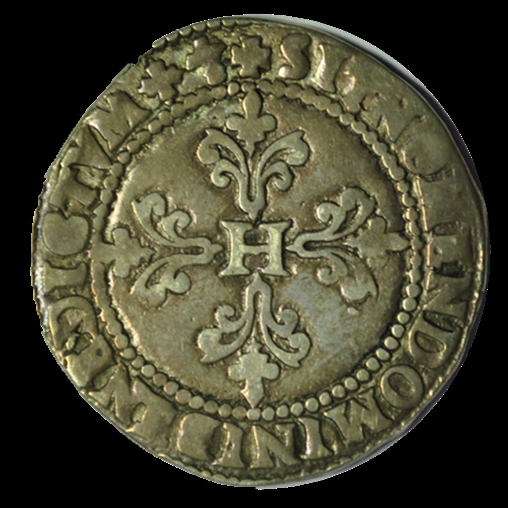 HENRI III Franc au col plat 1581 B monnaies henri iii franc au col plat 1581 b