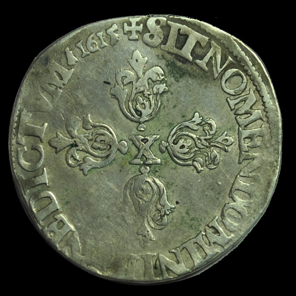 Louis XIII 1/2 franc tete nue col fraisé 1615 X monnaies louis xiii 1 2 franc tete nue col fraise 1615 x