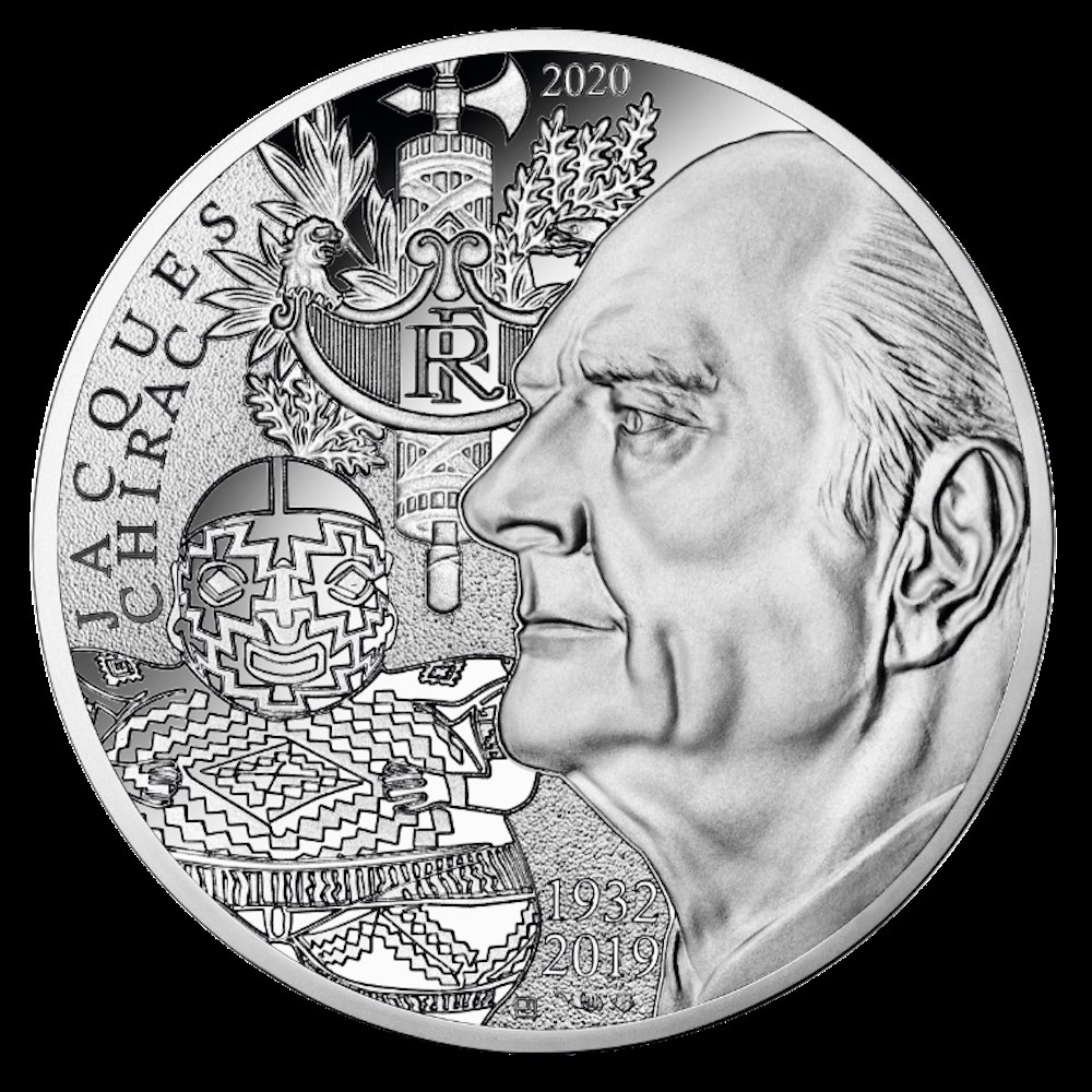 20 euro Argent Jacques Chirac monnaies 20 euro argent jacques chirac