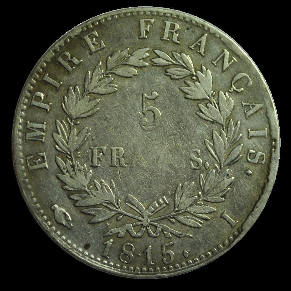 Napoleon Ier 5 fr 1815 I monnaies napoleon ier 5 fr 1815 i