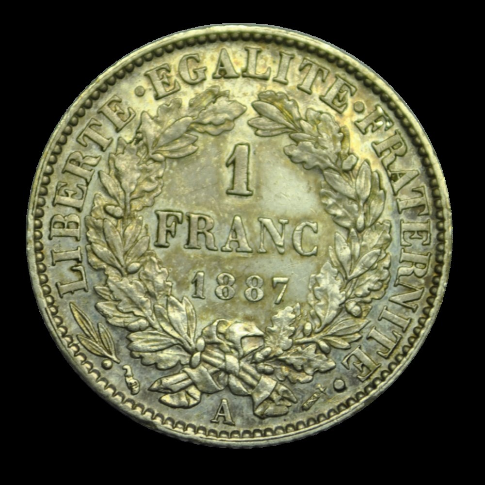 1 Franc Cérès 1887 A monnaies 1 franc ceres 1887 a
