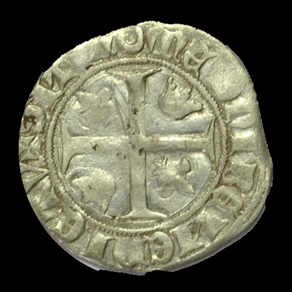 CHARLES VI Blanc guénar , Tournais (3) monnaies charles vi blanc guenar tournais 3