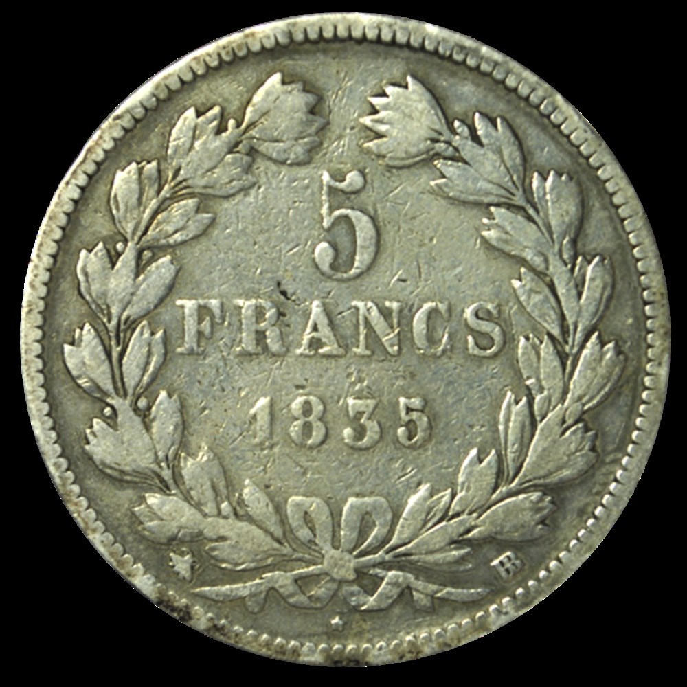 5 Francs Louis-Philippe 1835 BB monnaies 5 francs louis philippe 1835 bb