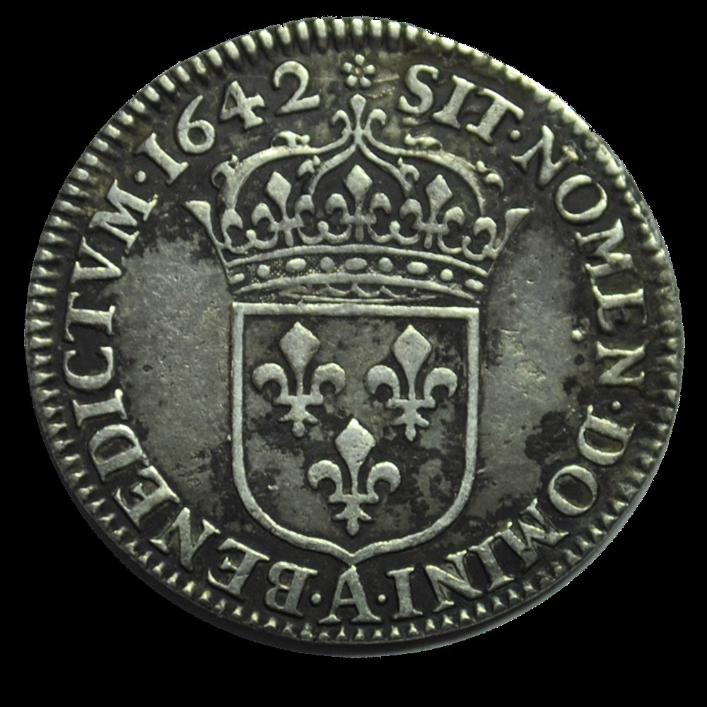 LOUIS XIII 1/12 d'écu poinçon de Warin 1642 Paris, Monnaie de Matignon monnaies louis xiii 1 12 ecu poincon de warin 1642 paris monnaie de matignon