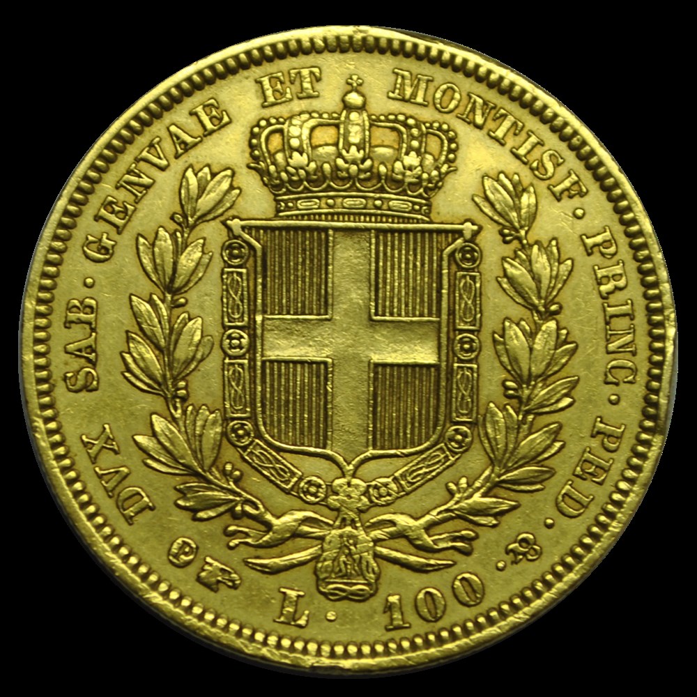 100 Lire Charles-Albert roi de Sardaigne 1835 monnaies 100 lire charles albert roi de sardaigne 1835