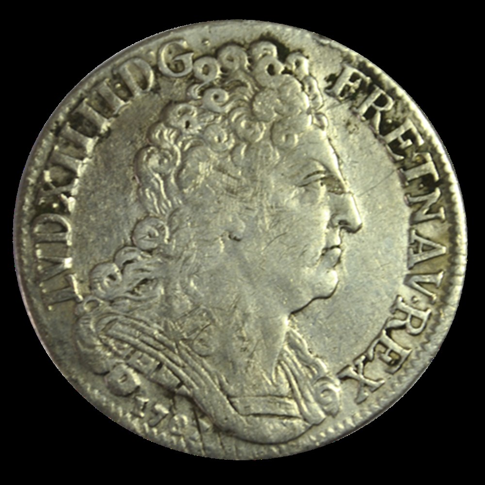 LOUIS XIV 20 sols aux insignes 1707 A monnaies louis xiv 20 sols aux insignes 1707 a