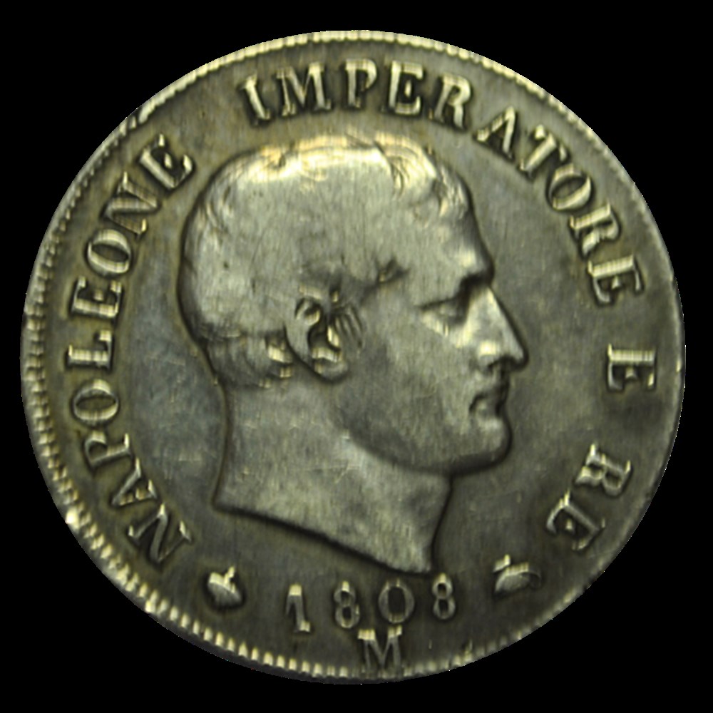 monnaies royaume italie napoleon ier 2 lire 1808 m