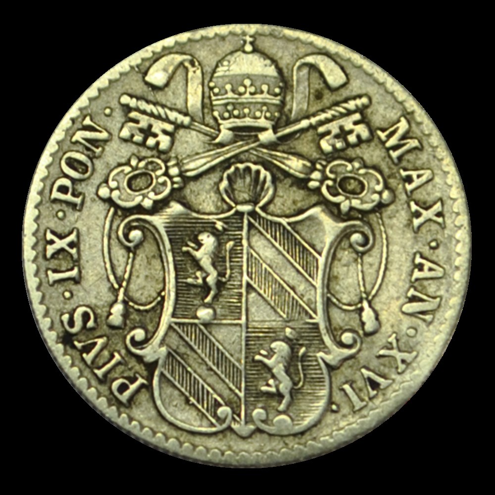 PIE IX 5 Baiocchi an XVI 1861 Rome monnaies pie ix 5 baiocchi an xvi 1861 rome