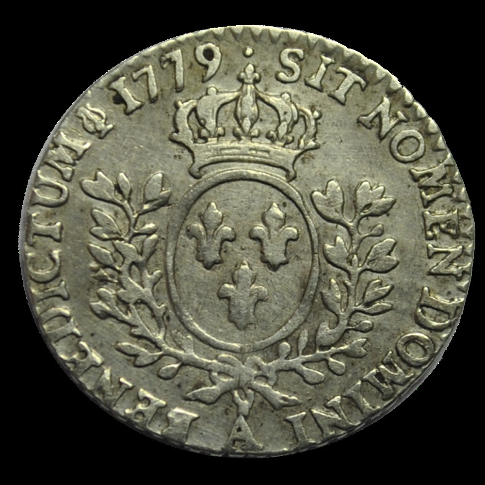 LOUIS XVI Vingtième d'écu aux branches d'olivier, au nom de Louis XV 1779 A monnaies louis xvi vingtieme ecu aux branches olivier au nom de louis xv 1779 a