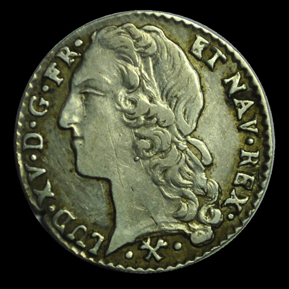 LOUIS XV Dixième d'écu au bandeau 1766 L monnaies louis xv dixieme ecu au bandeau 1766 l
