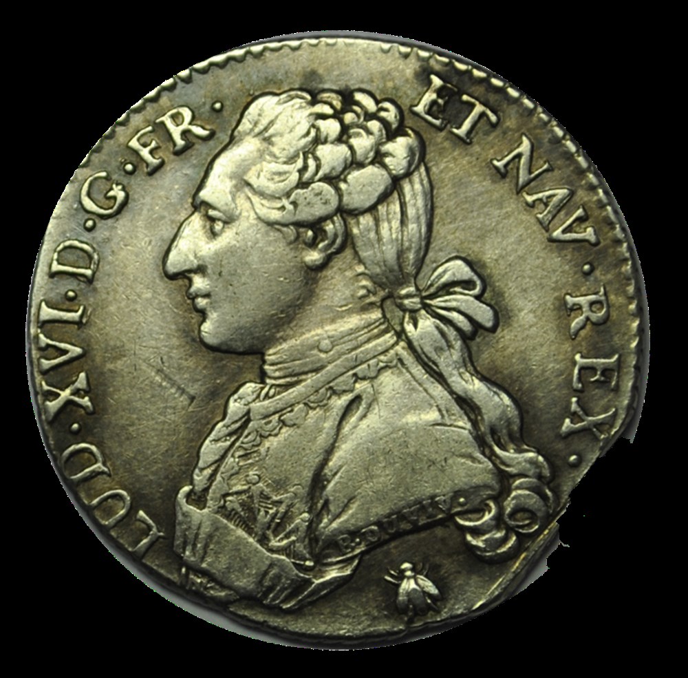 LOUIS XVI Cinquième d'écu dit aux branches d'olivier 1787 D monnaies louis xvi cinquieme ecu dit aux branches olivier 1787 d