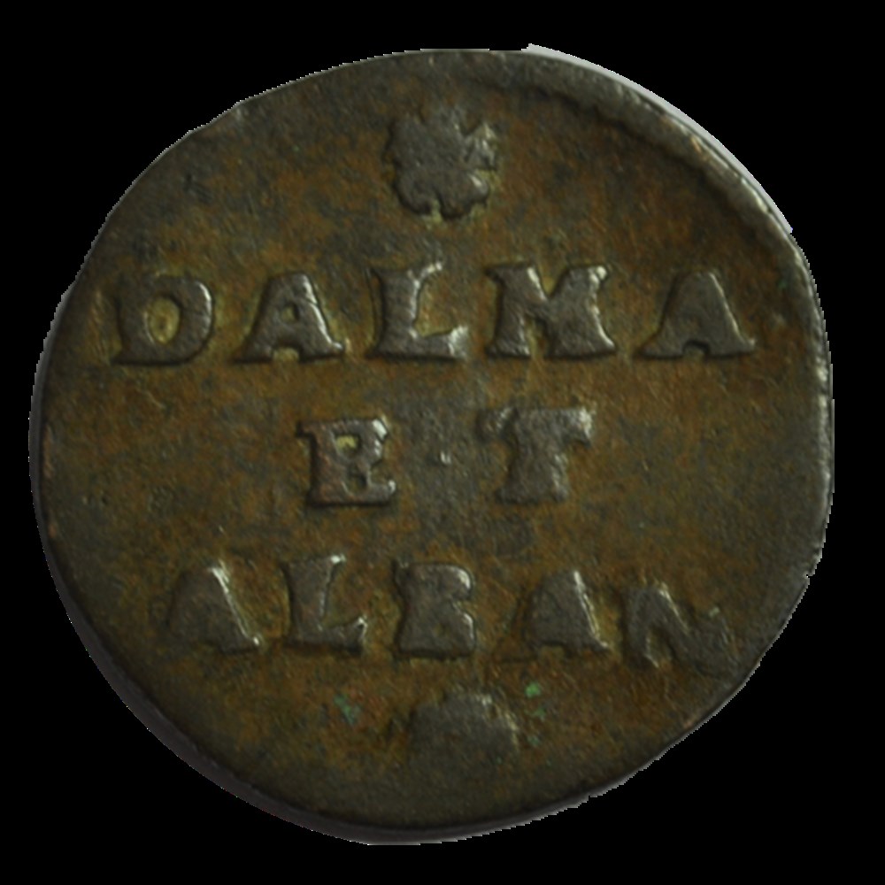 Venise , monnaie frappé pour la Dalmatie et l'Albanie 2 soldi 1684-1691 monnaies venise monnaie frappe pour la dalmatie et albanie 2 soldi 1684 1691