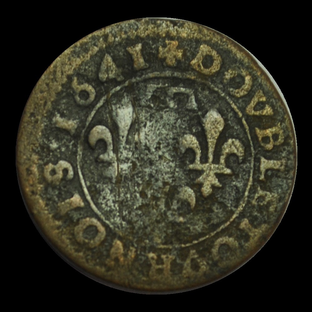 Dombes-Gaston d'Orleans 1641 Double Tournois monnaies dombes gaston orleans 1641 double tournois