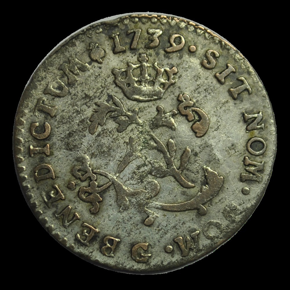 Louis XV double sol en billon 1739 G monnaies louis xv double sol en billon 1739 g