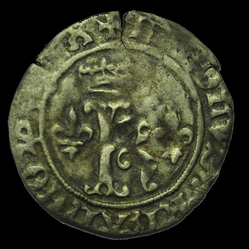 Charles VIII Demi-Karolus 1488 chalon en champagne monnaies charles viii demi karolus 1488 chalon en champagne